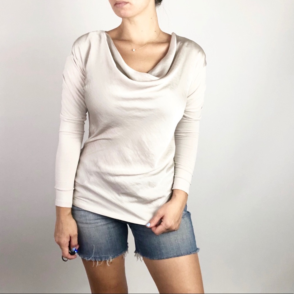 Vince Camuto | Cowl Neck Champagne Long Slv Top Sm